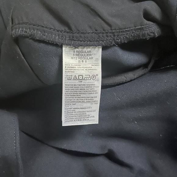 Gap Navy Ankle Pleated Trousers - Picture 5 of 8